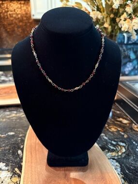 Silpada Garnet Bead Linked Necklace